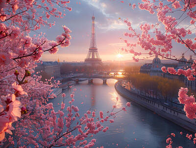 Paris Skyline Royalty Free Images - Paris, the city of Light Royalty-Free Image by Tim Hill