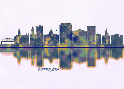 Whimsical Flowers - Paterson Skyline by NextWay Art