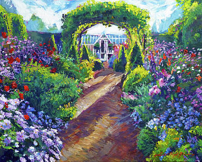 Impressionism Painting Royalty Free Images - Path To The Greenhouse Royalty-Free Image by David Lloyd Glover