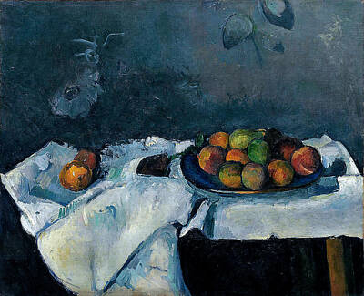 Coffee Signs - Paul Cezanne Still Life  Plate of Peaches Assiette de peches by Artistic Rifki
