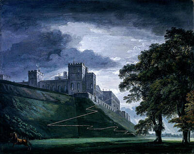 Olympic Sports - PAUL SANDBY 1731 1809 The north east corner of Windsor Castle seen from below with lightning c1765 by Artistic Rifki