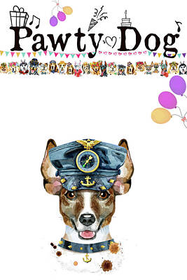 Ingredients Rights Managed Images - Pawty Dog Lets Pawty No 7 Royalty-Free Image by Celestial Images