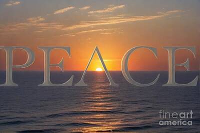 Beach Mixed Media - PEACE Sunset by Nenmahet Ibiza