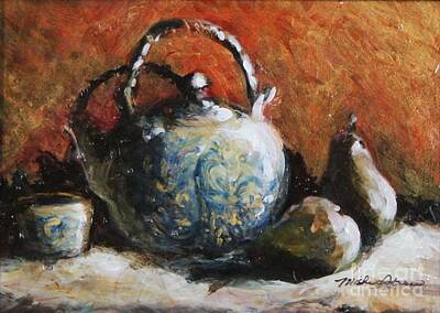 Luck Of The Irish - Pears and Tea Still Life by Misha Ambrosia