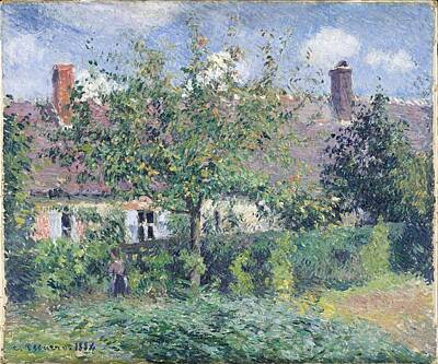 Animal Surreal - Peasant House at Eragny, 1884  by Camille Pissarro 1830 1903 by Arpina Shop