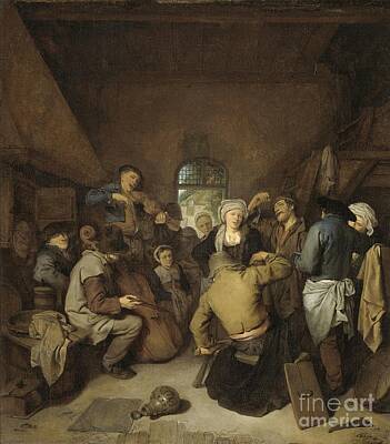 Af Vogue - Peasants making Music and Dancing, Cornelis Pietersz. Bega, 1650 - 1664 by Shop Ability