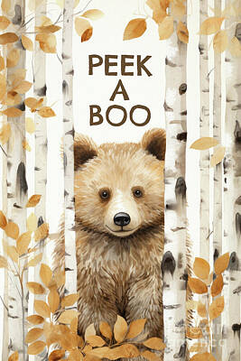 Royalty-Free and Rights-Managed Images - Peek A Boo Bear by Tina LeCour