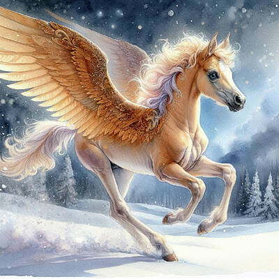 Digital Art - Pegasus Colt by Frances Miller