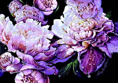 Still Life Paintings - Peony Party by Hanne Lore Koehler