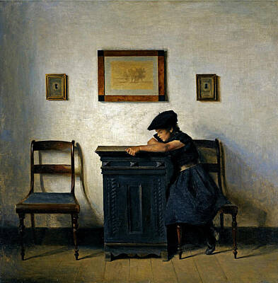 Printscapes - Peter Vilhelm Ilsted 1861 1933 Girl in an Interior by Artistic Rifki