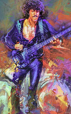 Musicians Mixed Media Rights Managed Images - Phil Lynott Royalty-Free Image by Mal Bray