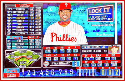 Poolside Paradise Rights Managed Images - Philadelphia Phillies, Ryan Howard Royalty-Free Image by A Macarthur Gurmankin
