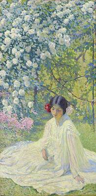 The Beach House - Philip Leslie Hale 1865-1931 The Rose Tree Girl by Arpina Shop