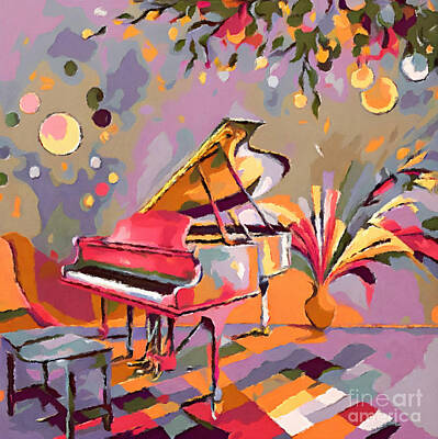 Jazz Digital Art - Piano Appreciation Art by Laurie