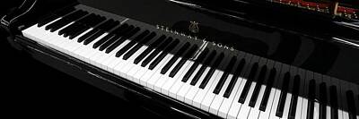 Recently Sold - Jazz Photo Royalty Free Images - Piano Panorama Royalty-Free Image by Tim Kieper