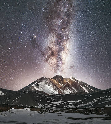 Abstract Animalia - Piedras Rojas Milky Way Atacama desert  by Photography by KO