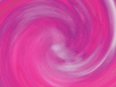 Roses Digital Art - Pink Abstract Swirl by Marlin and Laura Hum