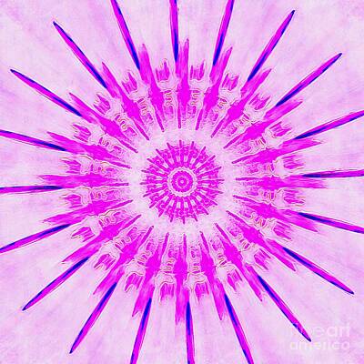 Shaken Or Stirred - Pink Abstract Wheel of Life Design by Douglas Brown