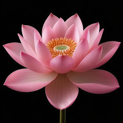 Floral Mixed Media - Pink Lotus-3 by Sage Photography