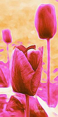 Princess Diana - Pink Tulip Digital Artwork by Douglas Brown