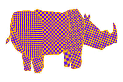 Chocolate Lover - Pink-yellow rhino by Natalia Stahl