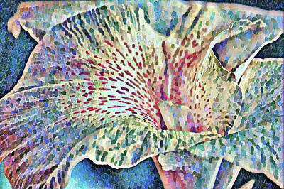 Lilies Digital Art - Pointed Lily Abstract by Gaby Ethington