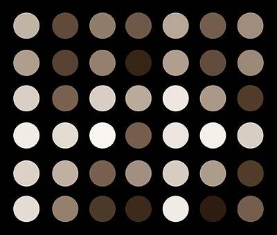 Recently Sold - Abstract Digital Art - Polkadots - Sepia and Black by Marianna Mills