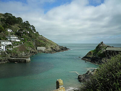 Iconic Women Rights Managed Images - Polperro Harbour Entrance Cornwall Royalty-Free Image by Richard Brookes
