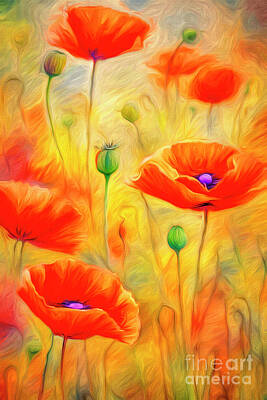 Roses Digital Art - Poppies of Remembrance by Edmund Nagele FRPS
