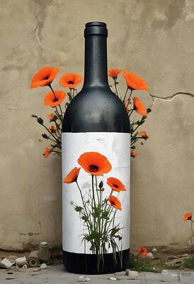 Food And Beverage Digital Art - Poppy Wine by James Eye