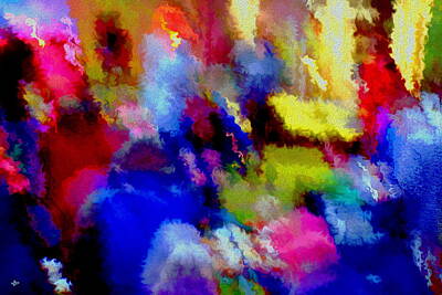 Recently Sold - Impressionism Digital Art Rights Managed Images - Porch Fest Royalty-Free Image by Cliff Wilson