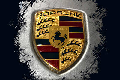 Sports Digital Art - Porsche Logo by Shoal Hollingsworth
