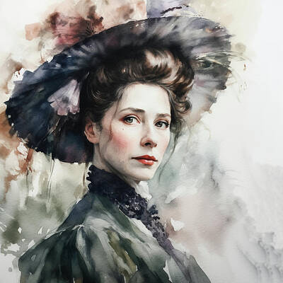 Fantasy Digital Art - Portrait of a Lady by Robert Knight