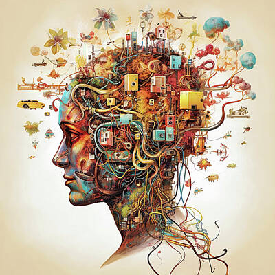 Fantasy Digital Art - Portrait of an Overwhelmed Mind by Robert Knight