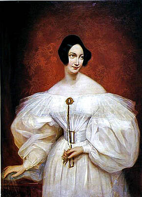 Colorful Pop Culture - Portrait of an Unknown Woman in a White Dress c 1830s by Carl von Steuben German 1788 1856 by Artistic Rifki