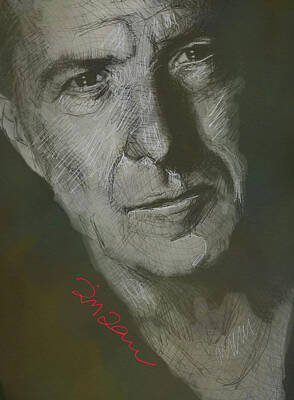 For The Cat Person Royalty Free Images - Portrait of Dustin Hoffman Royalty-Free Image by LanLan Gallery