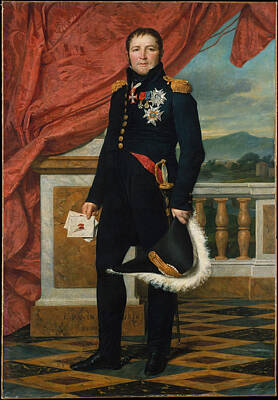 Red Foxes - Portrait of French politician and soldier Etienne Maurice Gerard by Jacques-Louis David by Celestial Images