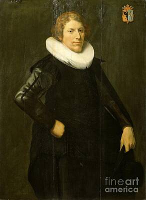 Modern Man Mid Century Modern - Portrait of Gerrit Ottsz Hinlopen  1603-04-1646  anonymous, 1631 by Shop Ability