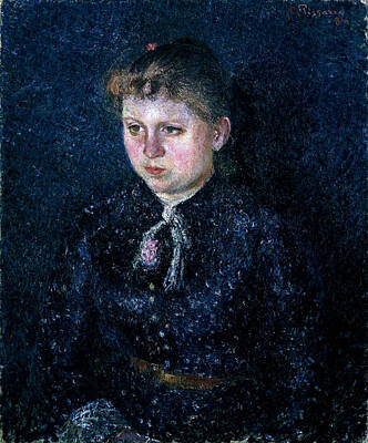 Cabin Signs Royalty Free Images - Portrait of Nini, 1884   by Camille Pissarro 1830 - 1903 Royalty-Free Image by Celestial Images