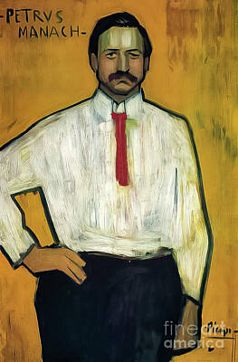 Fun Facts - Portrait of Petrus Manach by Pablo Picasso 1901 by Pablo Picasso