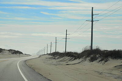 World War 2 Careless Talk Posters - Powerlines And Dunes On Highway 12 2022 by Cathy Lindsey