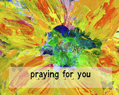 Negative Space Royalty Free Images - Praying For You Greeting Card Art by Kathleen Tennant Royalty-Free Image by Kathleen Tennant