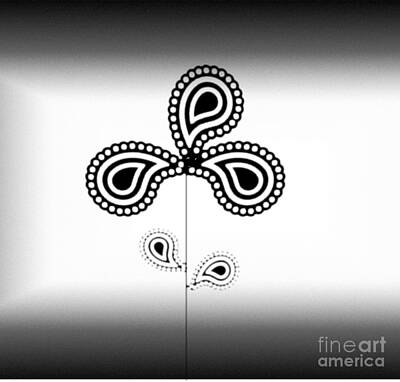 Negative Space Rights Managed Images - Pretty in Black and White Royalty-Free Image by Belinda Threeths