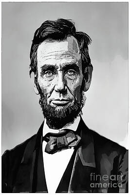 Politicians Digital Art - Pres. Abraham Lincoln by Gary Keesler
