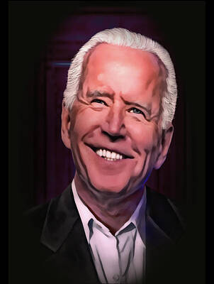 Politicians Digital Art Royalty Free Images - President Elect Joe Biden Royalty-Free Image by Artful Oasis