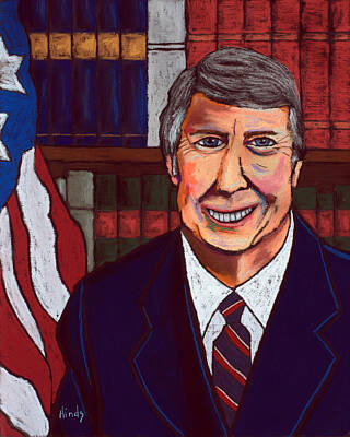 Celebrities Paintings - President Jimmy Carter by David Hinds