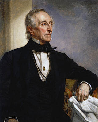 Recently Sold - Celebrities Royalty Free Images - President John Tyler Portrait - George Alexander Healy Royalty-Free Image by War Is Hell Store