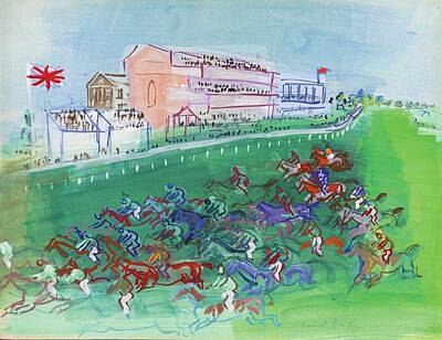 Antique Maps Rights Managed Images - Property from a Private European Collection Raoul Dufy 1877   1953 The Epsom Race Royalty-Free Image by MotionAge Designs