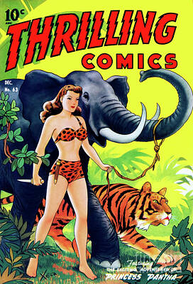 Comics Royalty-Free and Rights-Managed Images - Pulp Art - Princess Pantha - Thrilling Comics by Sad Hill - Bizarre Los Angeles Archive