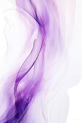 Royalty-Free and Rights-Managed Images - Purple Expressionist Art by Lourry Legarde